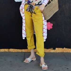 CAbi Yellow Straight Leg Pants